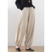 Linen Colour Solid Loose Linen Lantern Pants Draping Summer