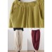 Linen Colour Solid Loose Linen Lantern Pants Draping Summer